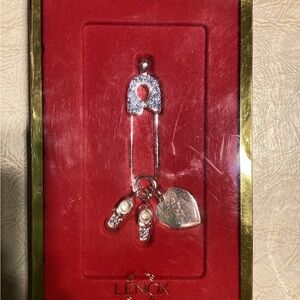 Lenox Silver Baby Boy Pin Ornament